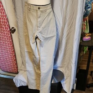 Tan Chinos Lightweight Flat Front Pants